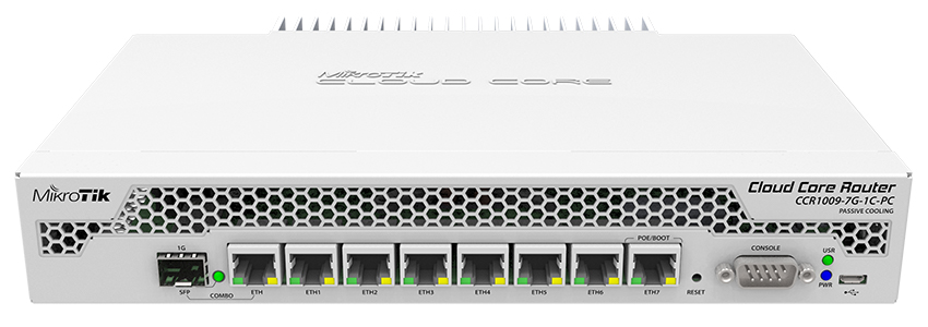 MikroTik CCR1009-7G-1C-PC Cloud Core Router 1GB L6